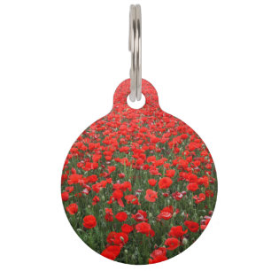 Médaillon Pour Animaux Champ des pavots rouges