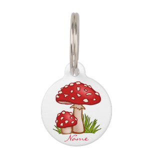Médaillon Pour Animaux Champignons de la Red Amanita Thunder_Cove