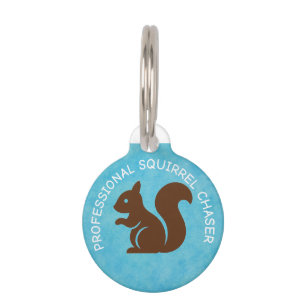 Médaillon Pour Animaux « Chasseur de Écureuil Professionnel » – Chien Per