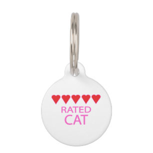 Médaillon Pour Animaux Chat à cinq coeurs