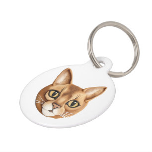 Médaillon Pour Animaux Chat abyssinien 3D inspiré