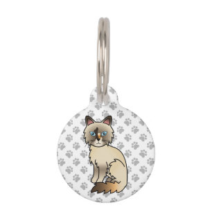 Médaillon Pour Animaux Chat Birman écaille de tortue / Ragdoll & Infos su
