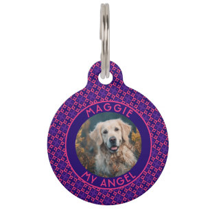 Médaillon Pour Animaux Chat Coloré Cadeau Motif Ethnique
