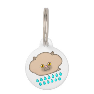 Médaillon Pour Animaux Chat de Siamese en pluie