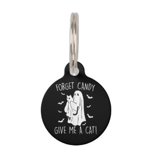 Médaillon Pour Animaux Chat drôle d'Halloween Fantôme de chat oublie des