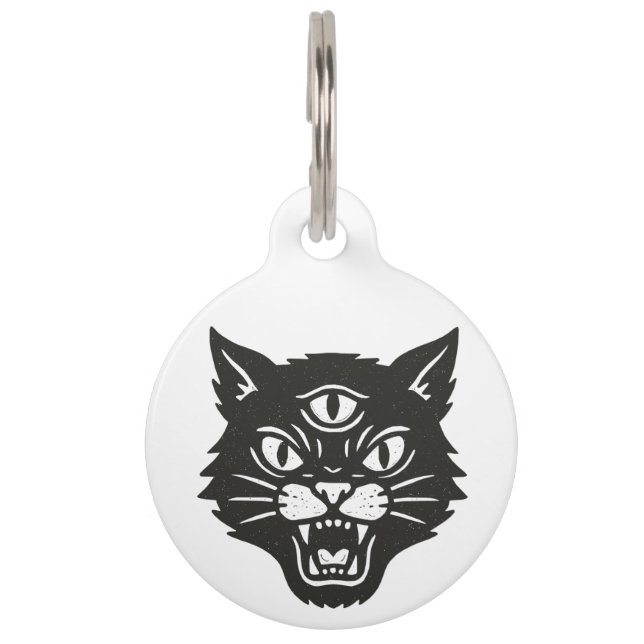 Médaillon Pour Animaux Chat en colère (Devant)