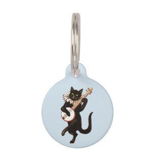 Médaillon Pour Animaux Chat jouant le banjo Thunder_Cove