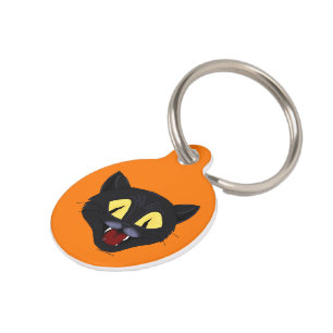Médaillon Pour Animaux Chat noir Halloween