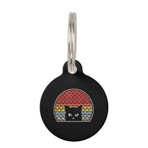 Médaillon Pour Animaux Chat Rétro Vintage