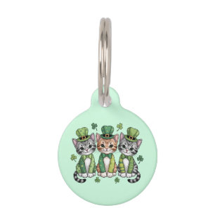 Médaillon Pour Animaux Chatons chanceux de la Saint-Patrick-47474
