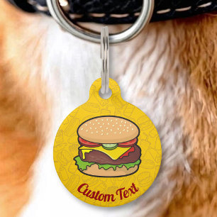 Médaillon Pour Animaux Cheeseburger