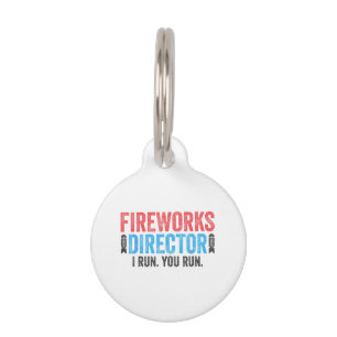 Médaillon Pour Animaux Chemineau de Feu d'Artifice T-Shirt 4 juillet T-Sh