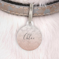 Chic Rose Parties scintillant or Marbre Ombre
