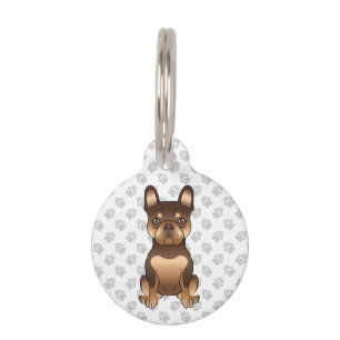 Médaillon Pour Animaux Chien Bouledogue Français Chocolat Et Tan Et Infos
