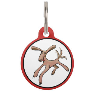 Médaillon Pour Animaux Chien Brown avec queue