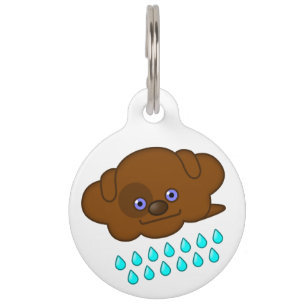 Médaillon Pour Animaux Chien Brown pluvieux