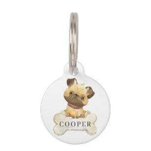 Médaillon Pour Animaux Chien chiot carlin