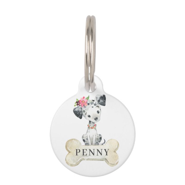 Médaillon Pour Animaux Chien chiot dalmate (Devant)