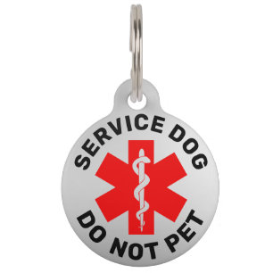 Médaillon Pour Animaux Chien d'Assistance Ne Pas Caresser