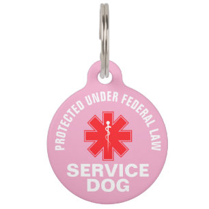 Médaillon Pour Animaux Chien d'assistance personnalisé