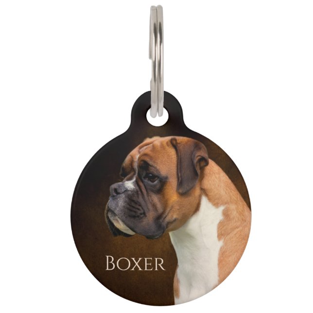 Médaillon Pour Animaux Chien de boxeur (Devant)