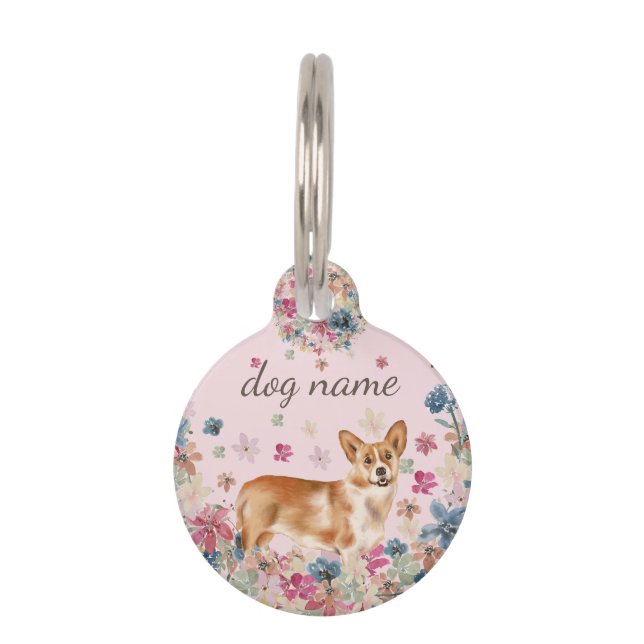Médaillon Pour Animaux Chien de Corgi Puppy (Devant)