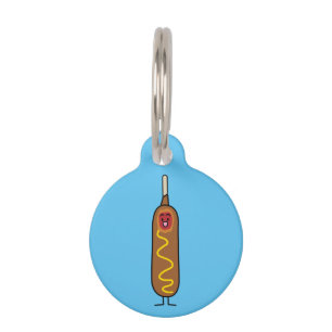 Médaillon Pour Animaux chien de maïs moutarde saucisse frite profonde chi