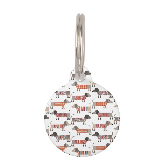 Médaillon Pour Animaux Chien de saucisse Dachshund (Devant)