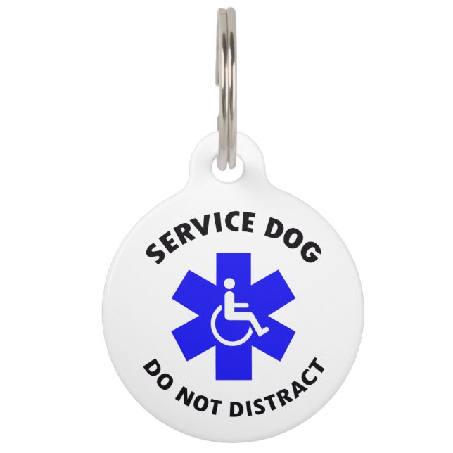 Médaillon Pour Animaux Chien de service (Devant)