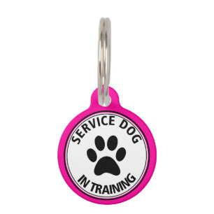 Médaillon Pour Animaux Chien de service personnalisé en formant