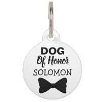 Chien d'honneur animal de compagnie mariage black