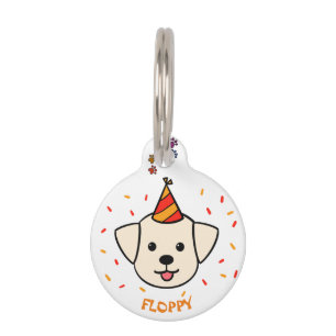 Médaillon Pour Animaux Chien d'illustration mignon   Balise de petit anim