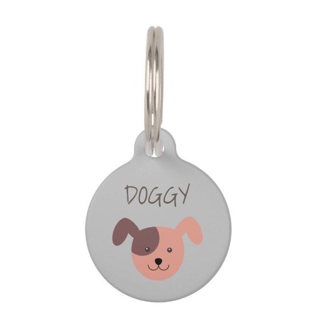 Médaillon Pour Animaux Chien mignon (Dos)