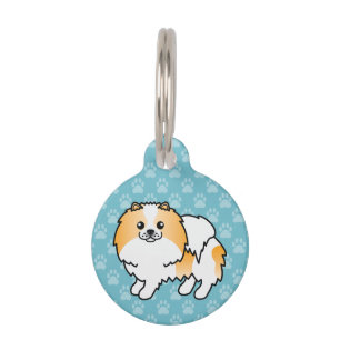 Médaillon Pour Animaux Chien Pomeranian Orange Et Blanc Et Informations S