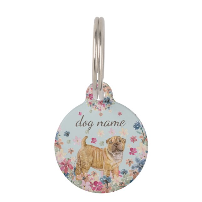 Médaillon Pour Animaux Chien Shar Pei Chiot (Devant)