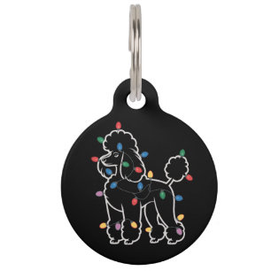 Médaillon Pour Animaux Chiens Caniches Arbre Noël Xmas Animal de Compagni