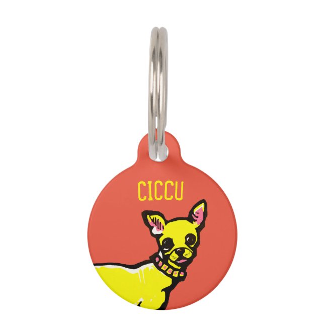 Médaillon Pour Animaux Chihuahua  (Devant)
