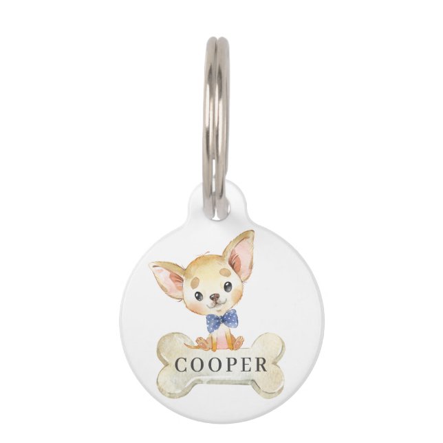 Médaillon Pour Animaux Chihuahua Chien chiot (Devant)