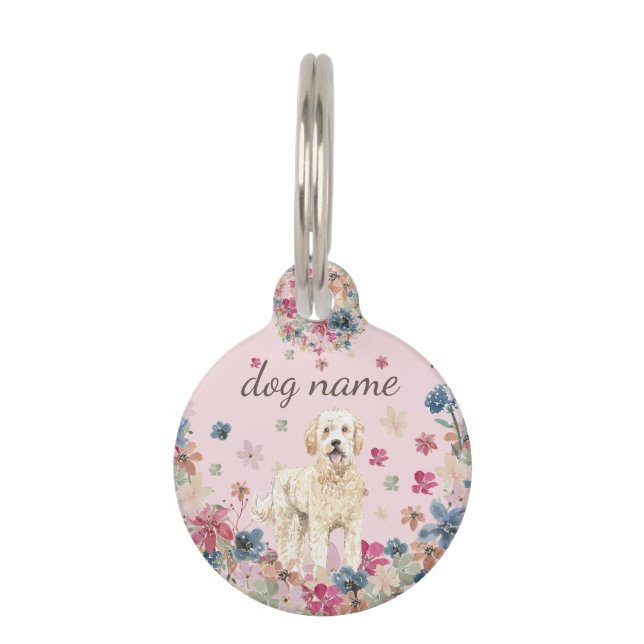 Médaillon Pour Animaux Chiots Goldendoodle (Devant)