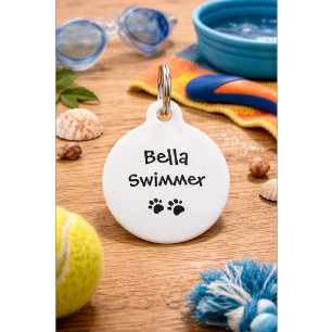 Médaillon Pour Animaux Citation drôle de chien avec numéro de téléphone