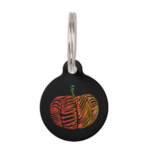 Médaillon Pour Animaux Citrouille de Halloween