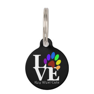 Médaillon Pour Animaux Clé de personnalisation West Chat Tag Polydactyl