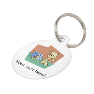 Médaillon Pour Animaux Clipart de chat et de poisson