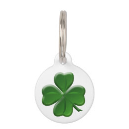Médaillon Pour Animaux Clover à quatre feuilles - Symbole de la Saint Pat