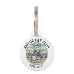 Médaillon Pour Animaux Club du chat marin