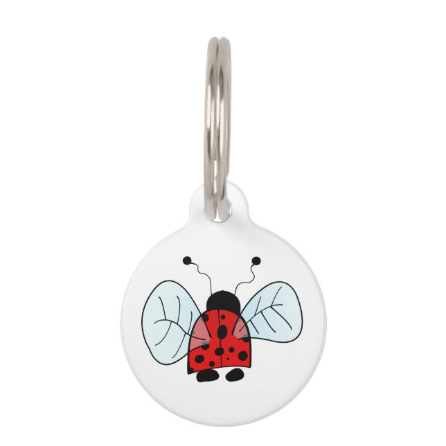 Médaillon Pour Animaux Coccinelle (Devant)