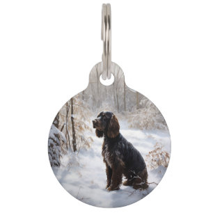 Médaillon Pour Animaux Cocker Spaniel Laissez tomber la neige Noël