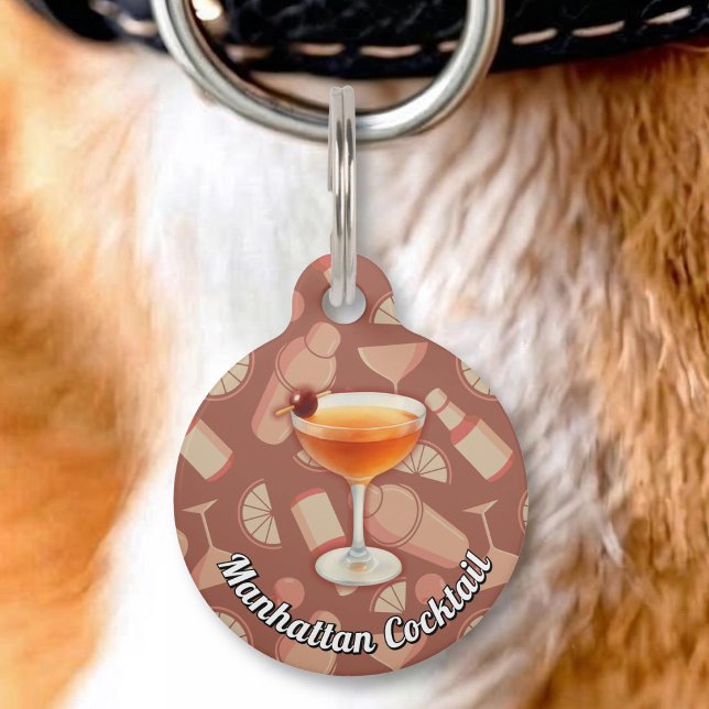 Médaillon Pour Animaux Cocktail Manhattan (Créateur téléchargé)