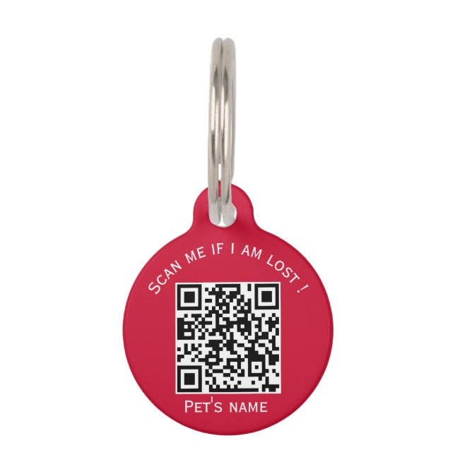 Médaillon Pour Animaux Code animal qr animal perdu ID balise animal (Devant)