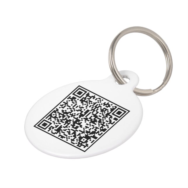 Médaillon Pour Animaux Code QR analysable en cas de perte (Côté )
